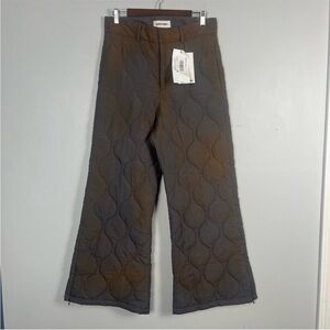 New Esoteric Thing Quilted Color sprayed padded flare pants in grey size 1